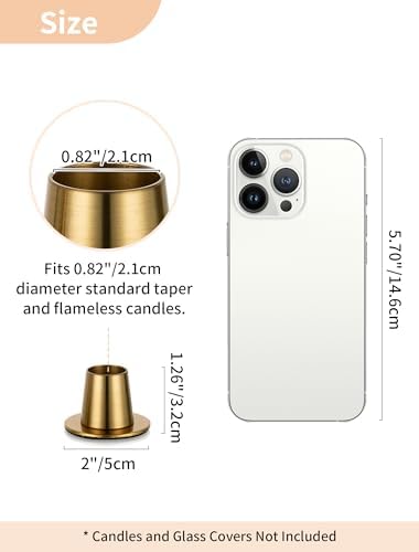 NUPTIO Gold Candlestick Holders Set of 12, Small