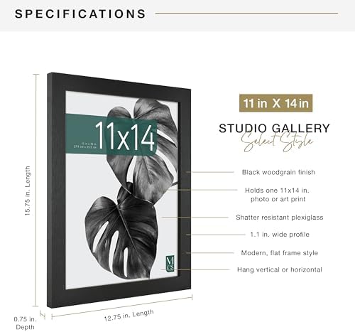 MCS Studio Gallery Frame Black Woodgrain, 1-Pack