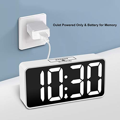 DreamSky Small Digital Alarm Clock for Bedroom with Large Big Numbers