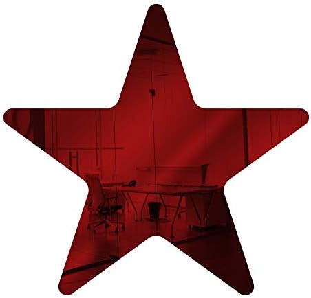 Marketing Holders Acrylic Mirror 3" Star Dark Red Flat DIY Smooth Edge Plexiglass Tiles .118 3MM Thick Rounded Corners Decor for Freelance Artists Holidays Boutiques Classrooms Events Planners
