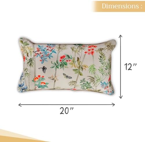 Maison d' Hermine Throw Pillow Covers 100% Cotton (12" x 20" - Pack of 1)