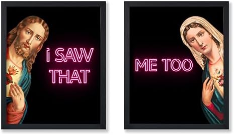 Poster Master 2-Piece I Saw That Print - Me Too Poster - Altered & Pop Art - Baroque Gift for Men & Women - Funny Wall Decor for Dorm, Bedroom or Bathroom - 16x20 UNFRAMED Wall Art