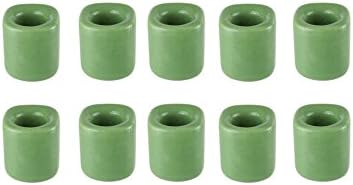 Mega Candles 10 pcs Light Green Ceramic Chime Ritual Spell Candle Holders, Great for Casting Chimes, Rituals, Spells, Vigil, Witchcraft, Wiccan Supplies & More