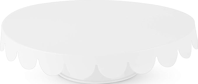Twine White Stainless Steel Cake Stand, Set of 1, Cupcake Stand, Home Decor, Food Service, Dessert Accessory, 11-Inch Diameter, White