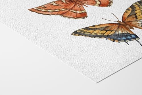 Prints Made Perfect Orange Butterfly Wall Art – Watercolor Butterfly Print – Botanical Insect Nature Decor – Cottagecore Bedroom Wall Decor – 11x14 Unframed Linen Paper