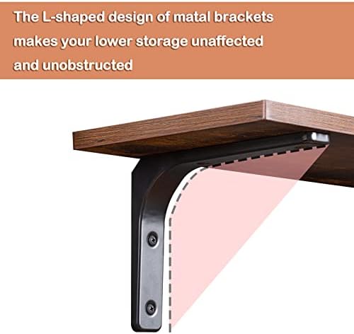 DINZI LVJ Long Wall Shelves, 39.4Inch Wooden Wall Mounted Shelves, Set of 2