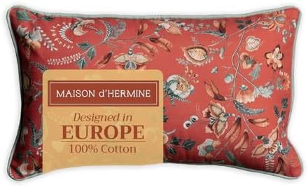Maison d' Hermine Throw Pillow Covers 100% Cotton (12" x 20" - Pack of 1)