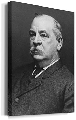 Renditions Gallery Grover Cleveland Presidental Portrait Wall Art, Premium Gallery Wrapped Canvas Decor, Ready to Hang, 48 in H x 32 in W, Made in America Print