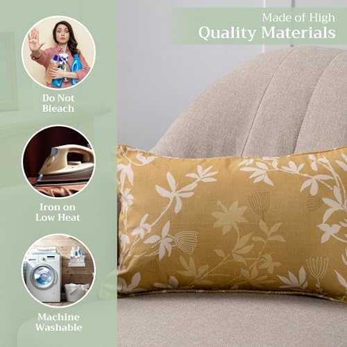 Maison d' Hermine Throw Pillow Covers 100% Cotton (12" x 20" - Pack of 1)