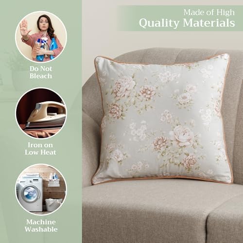 Maison d' Hermine Throw Pillow Covers 100% Cotton (20" x 20" - Pack of 1)