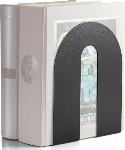 Officemate Heavy Duty 10" Bookends, Non-Skid Base, Black, Pair (93142) (Pack of 6)
