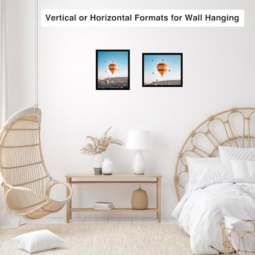 JCJMY 8.3x11.7 A4 Picture Frame Set of 6 for Wall Hanging or Tabletop Horizontally or Vertically, A4 Frame 8.3 x 11.7 Wall Gallery Poster Photo Frame with Shatter Resistant Plexiglass, 6 Pack, Black