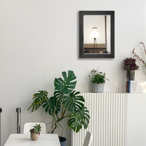Ruomeng Wall Mirror Rectangle Decorative Mirror 12x16 Inch, Black | Decorative Wall Mirror for Bedroom Bathroom Living Room Dressing Room Entryway Small