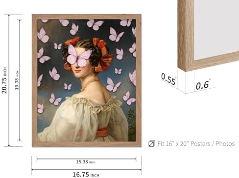 Poster Master Auguste Strobl Print - Portrait Painting Poster - Altered & Pop Art - Housewarming Gift for Men & Women - Aesthetic Decor for Bedroom, Living Room or Office - 16x20 Beige Framed
