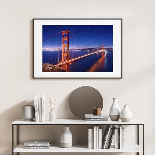 A&T ARTWORK Golden Gate Bridge Personalized Canvas Poster Prints Gift Couple's Names and the Special Date Gift for Anniversary,Valentine's day,Wedding.Canvas Poster UNFRAMED