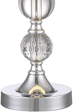 Solange 25" High Table Lamps Set of 2 Silver Stacked Crystal Modern