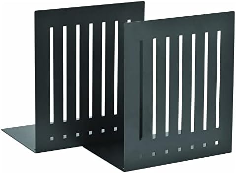 STEELMASTER by BankSupplies 6-Inch Heavy Duty Bookends | Scratch Resistant Finish | Heavy Gauge Material | Non-Slip Padded Base Protection | For Office, Bookshelves, Binders & Books