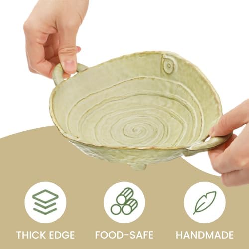 Small Decorative Bowl, 7.7 Inch Ceramic Key Bowl for Entryway Table