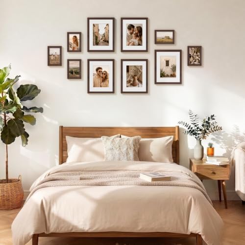 Vittanly 4x6 Picture Frames Set of 5, Wall Mount or Tabletop Display