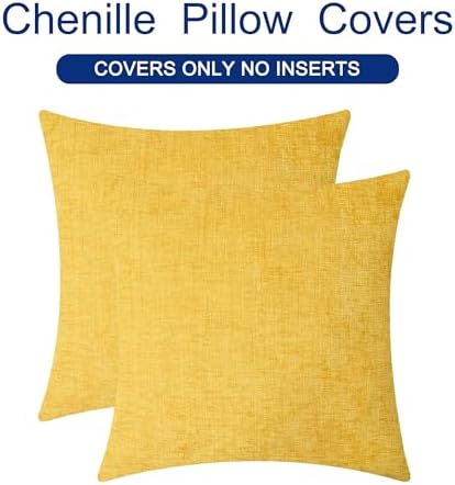 CaliTime Decorative Throw Pillow Covers 26 X 26 Inches Mustard Yellow