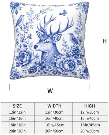 Floral and Wild Animal Throw Pillow Covers Set of 4 Decorative Soft Double Sided Print Pillow Case Farmhouse Home Decor for Living Room Sofa Couch 18x18