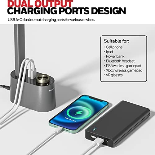 Honeywell H01 Pro Compact LED Desk Lamp with A+C Charging Port