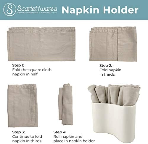 Scarlettwares Napkin Holder for Table, Ceramic Farmhouse Stand Upright