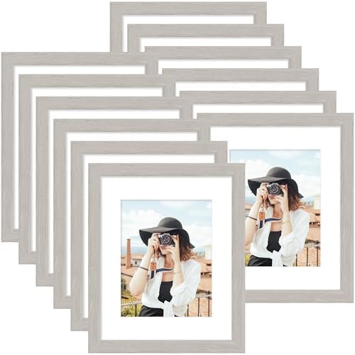 Picrit 12x16 Picture Frame Set of 12, Modern Gallery Wall Frames, Gray