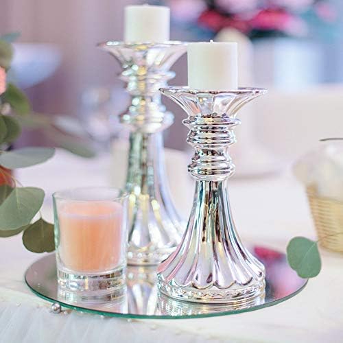 Dulles Glass 6 Inch Round Mirror, Frameless Circle Glass for Wedding Centerpiece & DIY Crafts, Flat Polished Edge