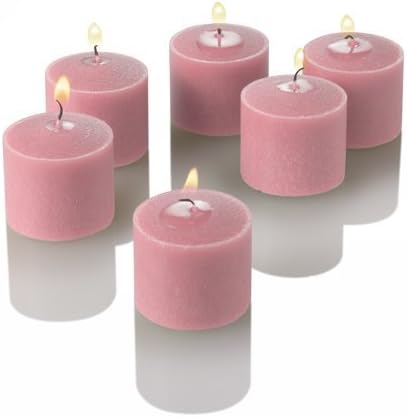 Set of 72 Pink Gardenia Scented Richland Votive Candles and 72 Clear Glass Eastland Votive Holders