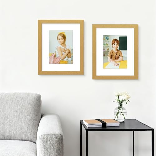 Picrit 8.5x11 Picture Frame Set of 12, Modern Gallery Wall Frames, Gold