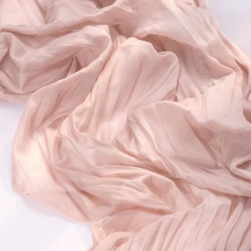 8 Pack Pink Table Runner 10ft Rustic Gauze Cheesecloth Table Decor