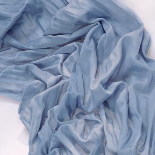8 Pack Dusty Blue Cheesecloth Table Runner 10ft Boho Gauze Centerpiece
