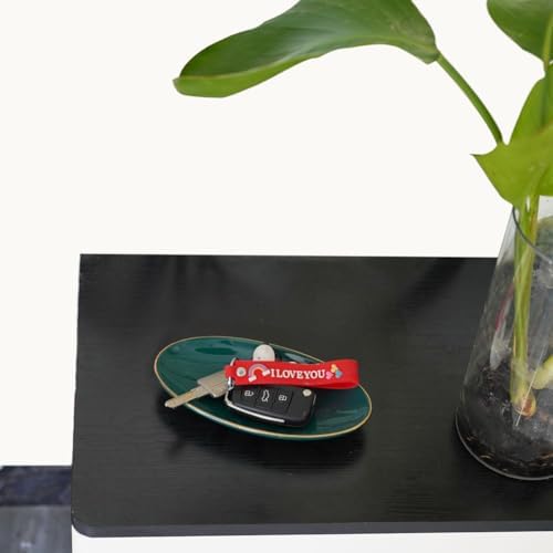 HANKOR Ceramic Key Bowl for Entryway Table, 7 x 4 Key Dish Tray Catch All Bowl, Small Decorative Bowl for Key Jewelry Ring, Green