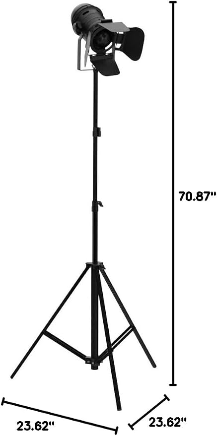 Vintage Industrial Black Retro Tripod Adjustable Floor lamp Parking Light, 5 Meter Cable with Foot Switch Parking Light Tripod gooseneck for Living Room Bedroom Office bar Lighting (Pack of 2)