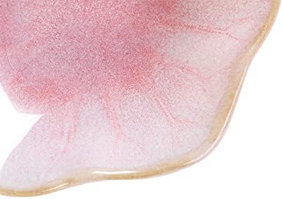 JAMEND CLXP 2PCS Lotus Leaf Shape Ring Holder Dish, Small Key Bowl, Ceramic Trinket Tray Jewelry Dish Organizing Necklace Earrings for Mom Friend Sister, All Jewelries Are NOT Included. Blue+Pink.…
