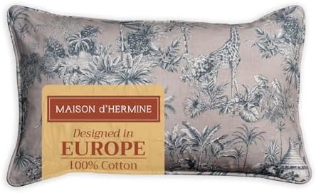 Maison d' Hermine Throw Pillow Covers 100% Cotton (12" x 20" - Pack of 1)