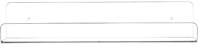 CY craft Clear Acrylic Floating Shelves Display Ledge, 5 MM Thick Wall Mounted Storage Shelf for Kitchen/Bathroom/Office,Invisible Kids Bookshelf and Spice Rack,15 Inch,Set of 4