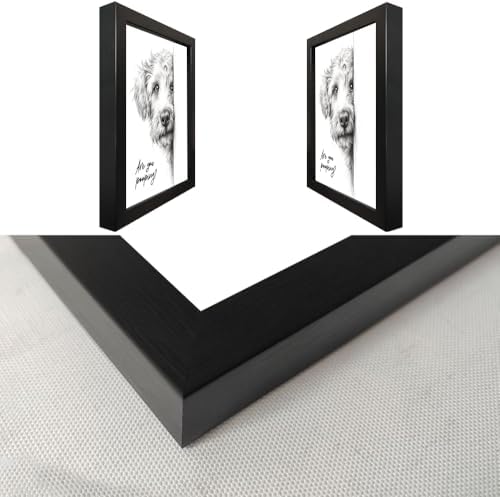 Gongyuanyihao Arts Funny Dog Bathroom Wall Art with Black Frame, Are You Pooping Sign for Farmhouse Restroom Decor, Rustic Humorous Canvas Print Painting Ready to Hang 8"x10"