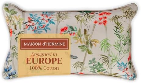 Maison d' Hermine Throw Pillow Covers 100% Cotton (12" x 20" - Pack of 1)