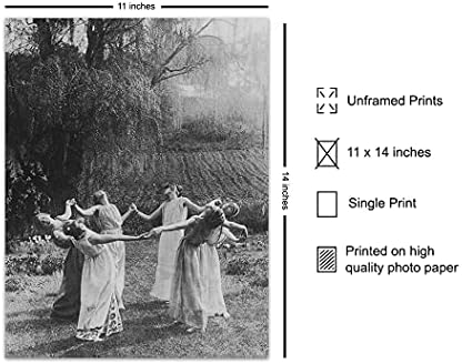 Witchy Pagan Wall Art & Decor - LARGE 11x14 - Witch Coven - Wiccan Wicca Decor - Gift for Witchcraft and Black Magic Fans - Gothic Pagan Wall Art - Goth Room Decor - Creepy Scary Vintage Picture Photo