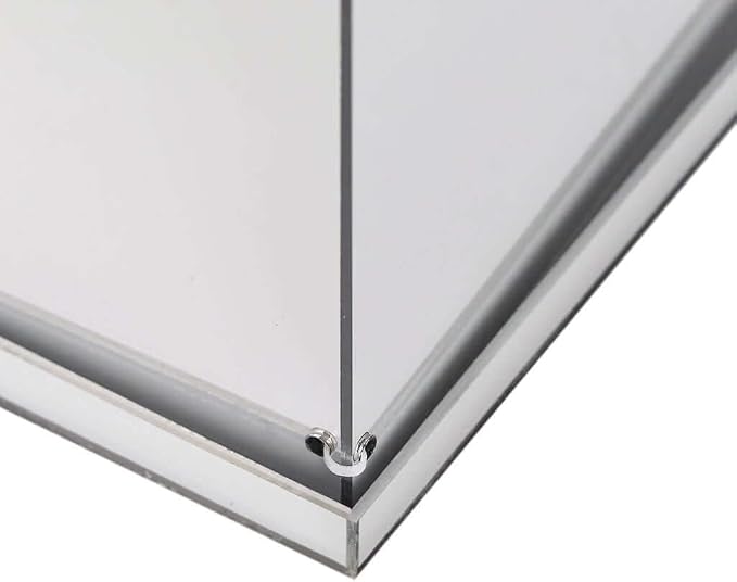 Efavormart 24" Silver Mirror Finish Wedding Decor Ideas Clear Display Box for Centerpieces with Interchangeable Lid and Base