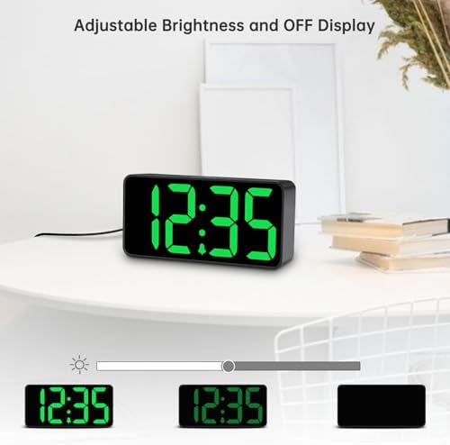 DreamSky Small Digital Alarm Clock for Bedroom with Large Big Numbers