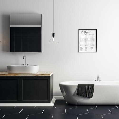 Stupell Industries Bathroom Search Fun Family Word, Design by Daphne Polselli Wall Art, 16 x 20, Black | Stupell Industries · By Lil' Rue · Ready to hang · Fun gift for bathroom decor · Made in USA