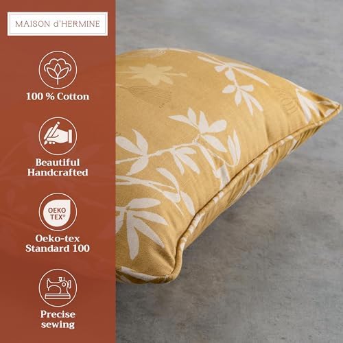 Maison d' Hermine Throw Pillow Covers 100% Cotton (12" x 20" - Pack of 1)