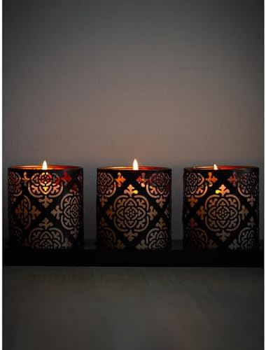 CANDWAX 3x3 Pillar Candle Set of 3 - Dripless Pillar Candles for Home - Elegant Ivory Candles for Relaxing Atmosphere