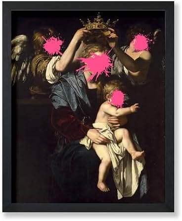 Poster Master Virgin and Child with Angels Print - Baroque Painting Poster - Altered & Pop Art - Trendy Gift for Men & Women - Wall Decor for Bedroom or Living Room - 16x20 UNFRAMED Wall Art