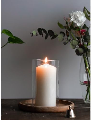 CANDWAX 3x6 inch White Pillar Candle Set of 3 - Unscented Large Pillars - Perfect for Any Occasion - Long Burning White Candles