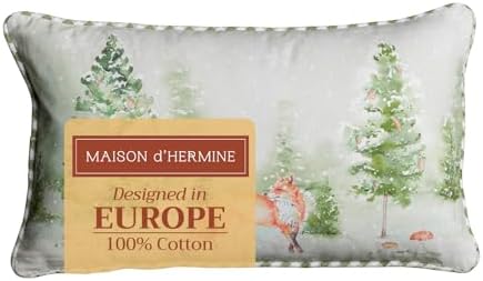 Maison d' Hermine Throw Pillow Covers 100% Cotton (12" x 20" - Pack of 1)