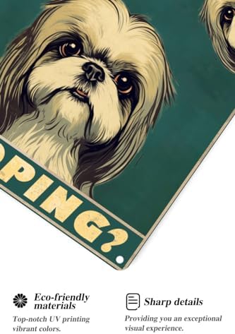 Metal Sign Shih Tzu Are You Pooping Sign Vintage Funny Sign Retro Aluminum Tin Signs for Home Farm Garden Bar Bathroom Kitchen 12x16 Inches(173B)